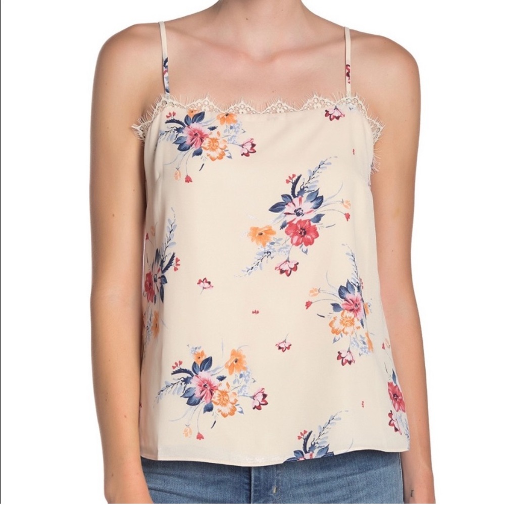 Floral Lace Trim Tank
